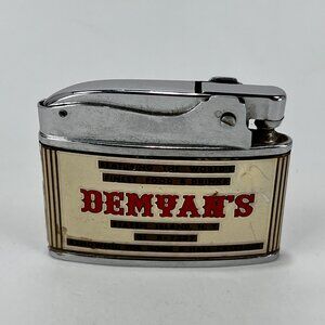 Vtg Penguin Demyan's Hofbrau NY Flat Advertising Lighter Japan The Godfather 70s